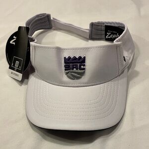 Zephyr White and Purple Men's Visor Hat